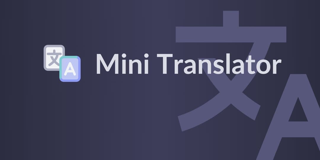 Banner de Mini Translator